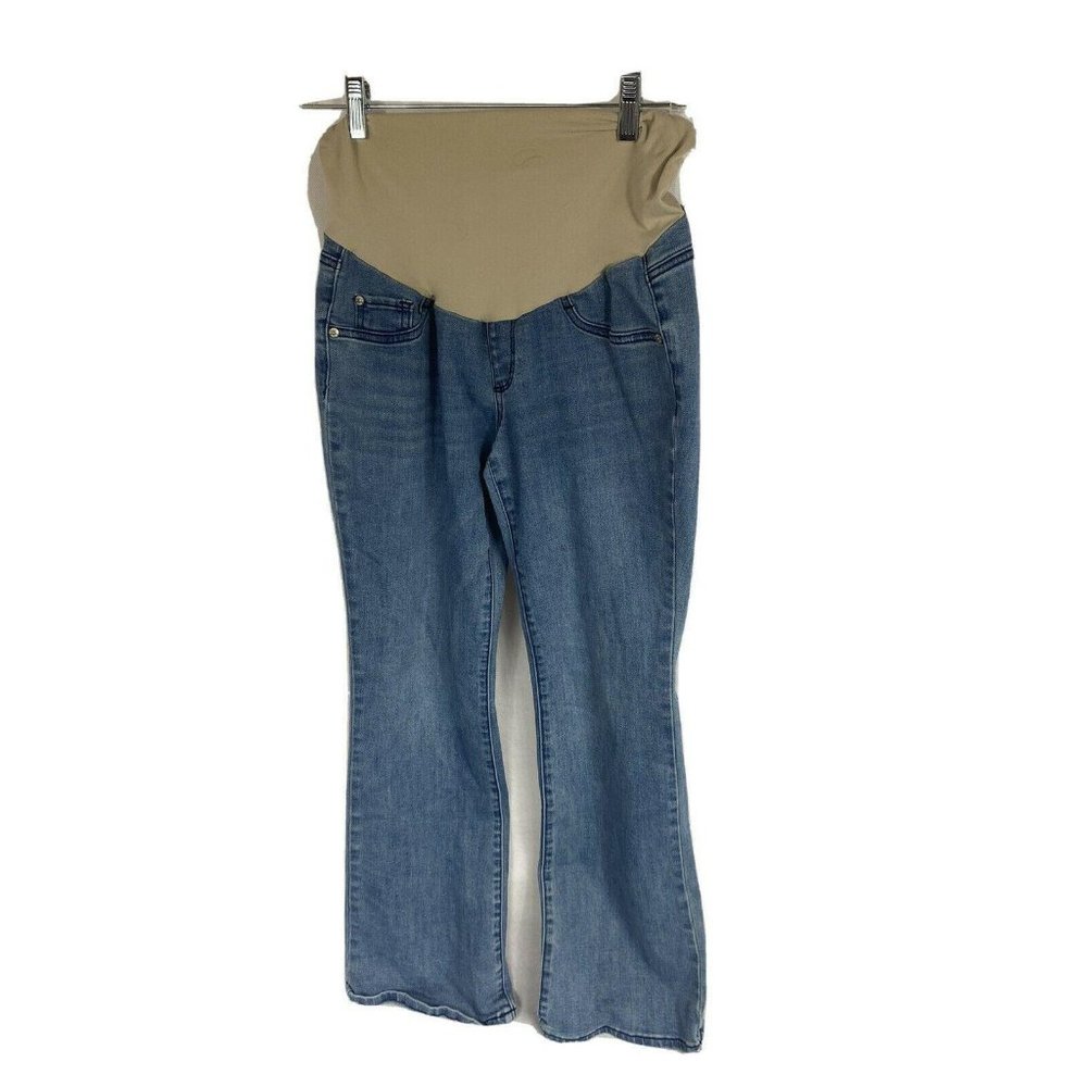 Indigo Blue Womens Maternity Jeans Sz PS Boot Cut